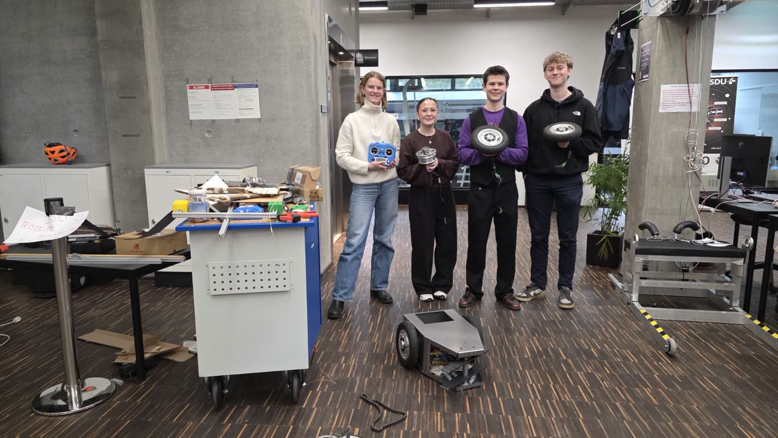 Detaljebillede fra SDU Robot Warriors-projektet